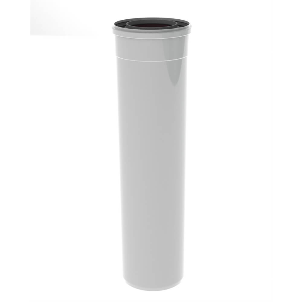Burgerhout TwinSafe rookgaspijp 60/100mm concentrisch PP - 1000mm - wit