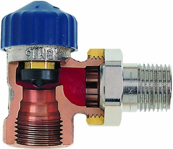 Heimeier Radiatorafsluiter Therm- Afsl- Met Zeer Lage Weerstand- Haaks- Dn20
