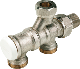 Comap Sar Onderblok 1+2-pijps recht 1/2" x 3/4" afsluitbaar h.o.h. 50mm