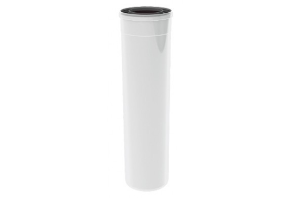 Burgerhout TwinSafe rookgaspijp 80/125mm concentrisch PP - 250mm - wit
