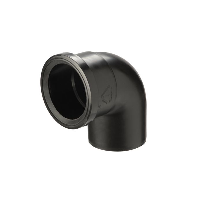 Ubbink bocht 87° luchttoevoer - Ø80mm - PE - zwart