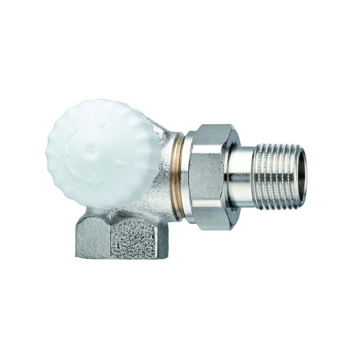 Heimeier V-exact II thermostaatkraan 3/8" - dubbel haaks links