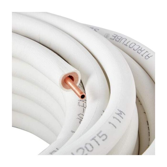 Aircotube koelleiding geïsoleerd 1/4" x 1/2" - rol 30 meter