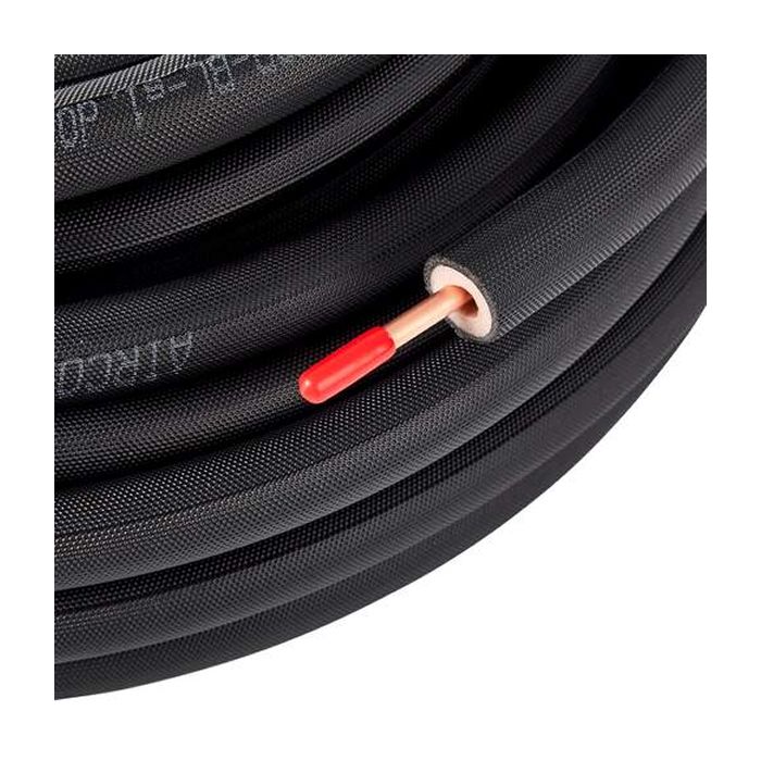 Aircotube geïsoleerde koelleiding S230-B Ø1/4" - rol 30 meter - zwart