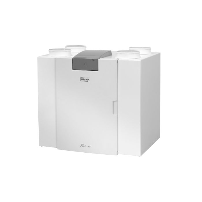Vooraanzicht van de Brink Flair 300 WTW 4/0b links - 300m³/h