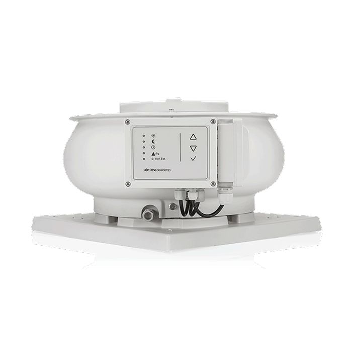 Vooraanzicht van de Itho Daalderop CAS 3.1 TO dakventilator 230V