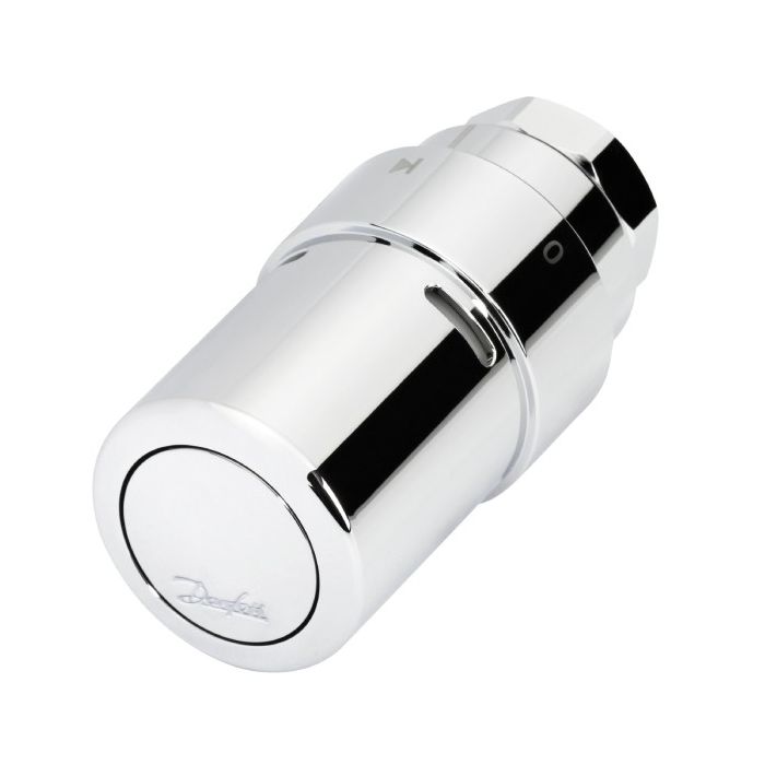 Thermostaatknop van Danfoss in de kleur chroom
