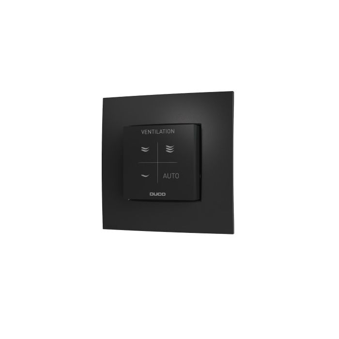 Duco vocht ruimtesensor met bediening RF/Wired - zwart