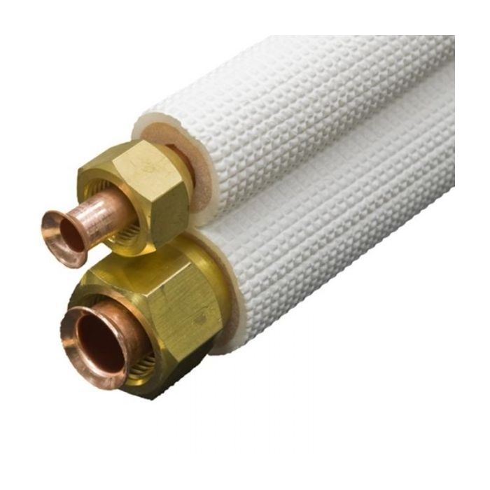 Aircotube koelleiding geisoleerd flare leidingset 1/4" x 3/8" - 10 meter