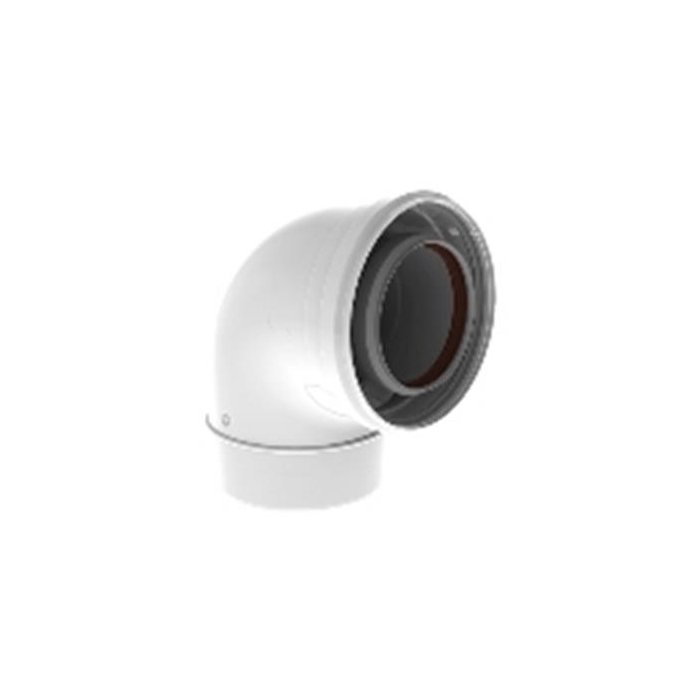 Burgerhout TwinSafe rookgasbocht 60/100 - 90° - wit