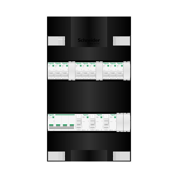 Schneider Electric groepenkast 3 fase - 9 groepen - Resi9
