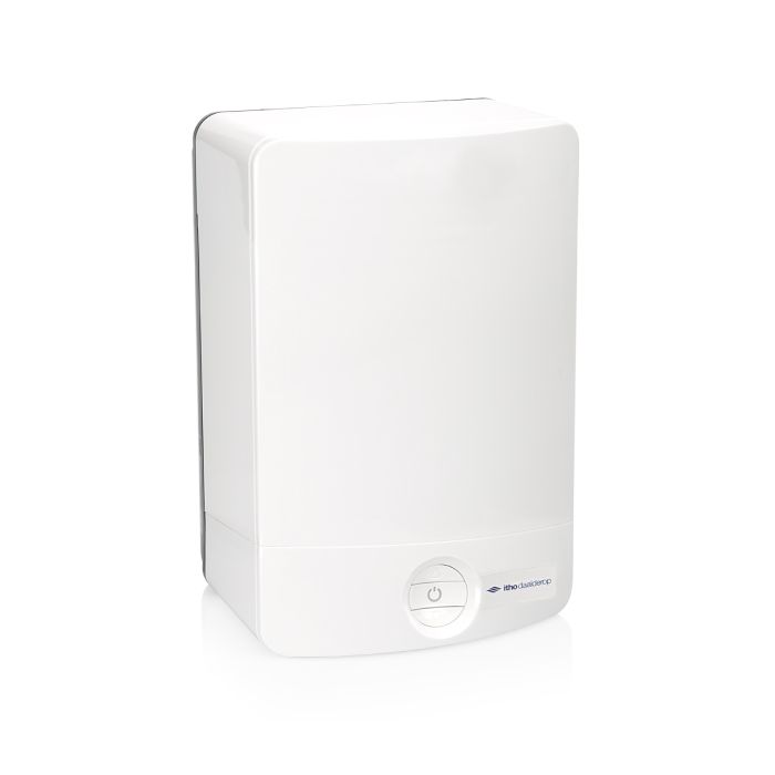Vooraanzicht van de Itho Daalderop Close-up Smart keukenboiler met een inhoud van 15 liter