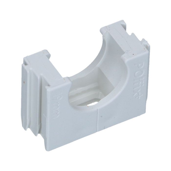 Pipelife klemblok wit 19mm Polfix+ RAL9010 - 100 stuks