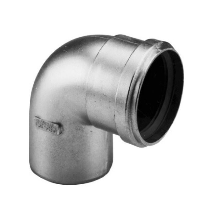 Burgerhout Alu-Fix rookgasbocht 90° - 80 mm - Mugrofix