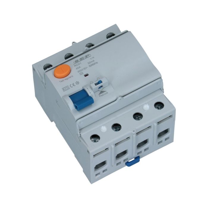 SEP aardlekschakelaar 4 polig 40A 300mA Type A 10kA RCD1