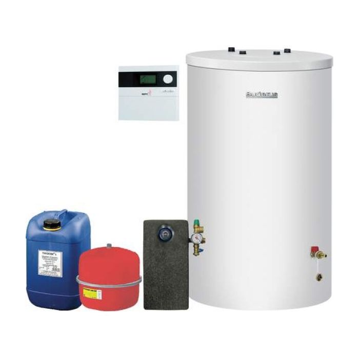Nefit SolarLine 120 zonneboiler + 2 op dak horizontaal zonnecollectoren