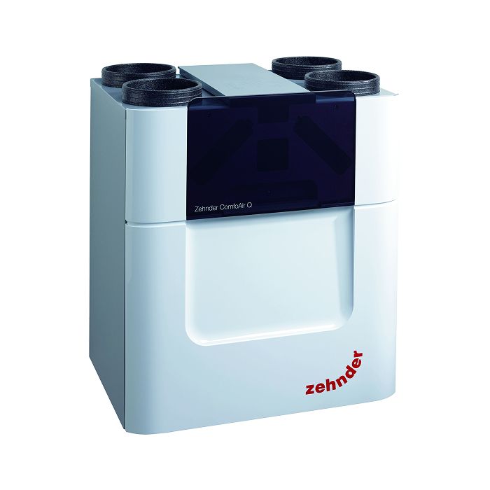 Vooraanzicht van de Zehnder WTW ComfoAir Q600 L/R - Randaarde
