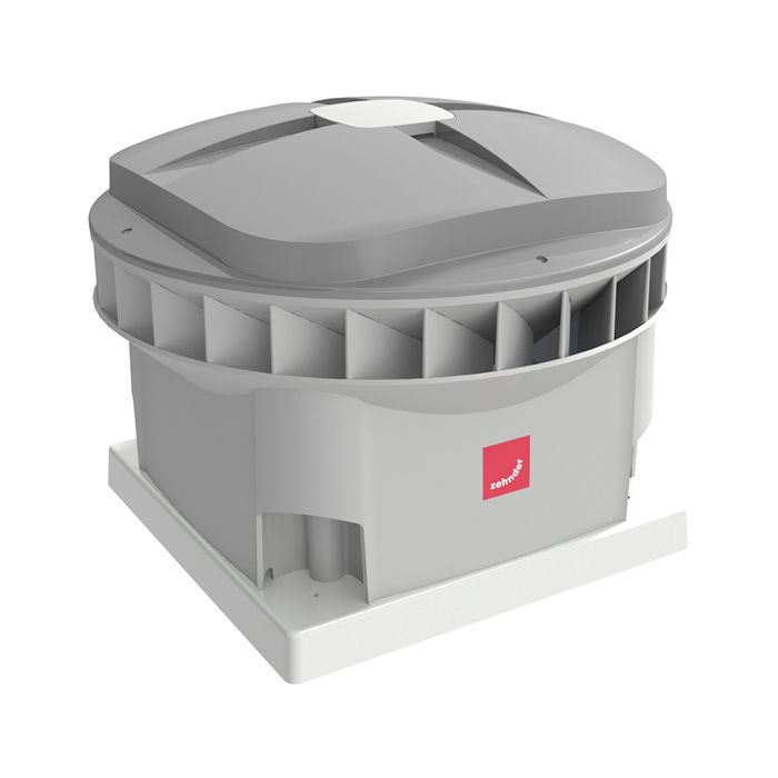 Vooraanzicht van de Zehnder ComfoRoof MX Manual 210 dakventilator