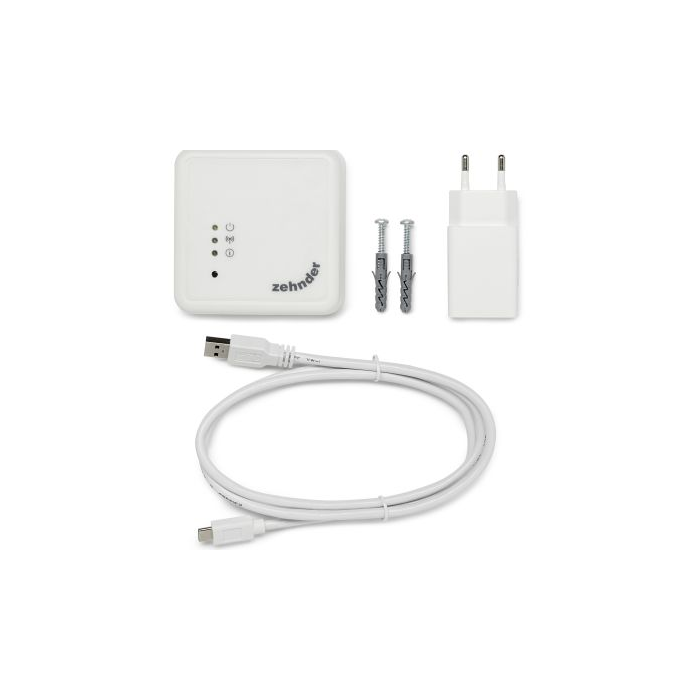 Inhoud van de verpakking van de Zehnder RF repeater