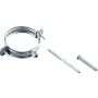Burgerhout muurbeugel Ø80mm met bout M8 x 80 en plug - aluminium