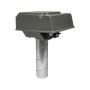 Voor/zijaanzicht van de Orcon MPV-10W pijpdakventilator