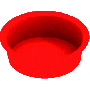 Burgerhout PVC deksel/stofdop Ø150 Rood
