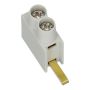 SEP Aftakblok pin grijs 1 fase 2x10mm² laag