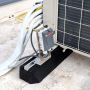 AircoPlate montageplaat inclusief werkschakelaar + voeding-/kabelwartels t.b.v. split-buitenunit