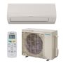 Vooraanzicht van het binnen- en buitendeel van de Daikin Sensira split unit airco 5,0kW