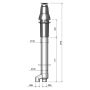 Burgerhout Skyline 3000 HR dakdoorvoer 80/80 mm aluminium zwart