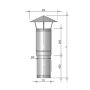 Burgerhout Ventilatie Dakdoorv + Kap 350 Zwart