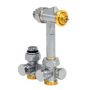 Jaga Straightflow ventiel - hoh=50mm 180° euroconus