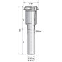 Burgerhout dakdoorvoer WTW 3000 150mm 130mm