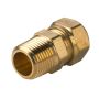 VSH overgangskoppeling (puntstuk) 1/2" x 22 mm buitendraad x knel - messing