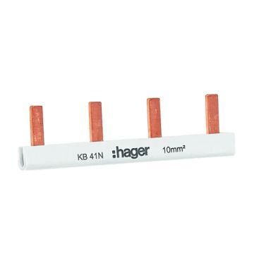 Hager kamrail vlak 40A - 10mm² - doos 10 stuks