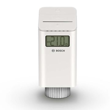 Vooraanzicht van de Bosch Smart radiatorthermostaat verticaal