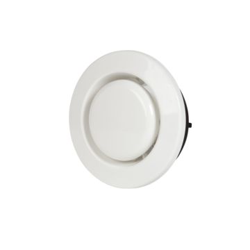Vooraanzicht van de Brink afvoerventiel 125mm - Wit
