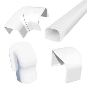 Airco leidinggootpakket - wit