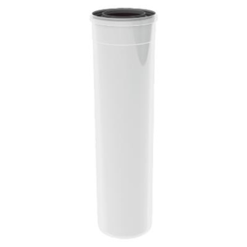 Burgerhout TwinSafe PP rookgaspijp - 60/100mm - 250mm - wit