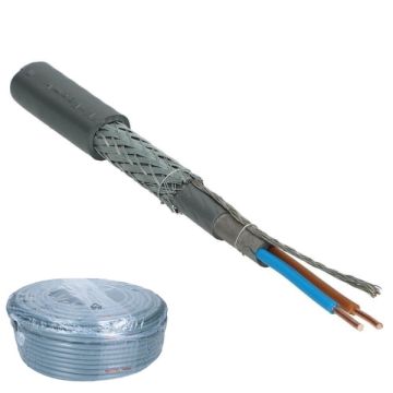 Waskonig + Walter grondkabel VO-YMvKas 2x1.5mm² Dca-s2,d2,a3 - 100 meter