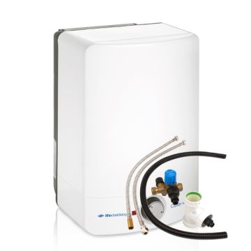 Vooraanzicht van de Itho Daalderop Close-up keukenboiler - 10 liter - met aansluitset