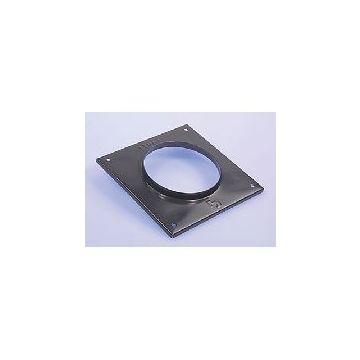 Burgerhout Aluminium muurplaat 125 mm zwart
