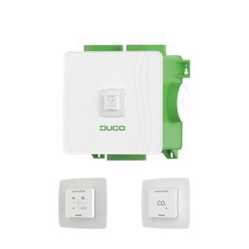 Duco DucoBox Reno All-in-one ventilatiebox - 2x CO₂-ruimtesensor - Eurostekker