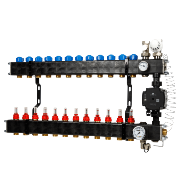 VTE composiet verdeler - pomp Grundfos - 12 groeps