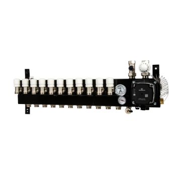 VTE SLIM verdeler vloerverwarming 11-groeps Grundfos pomp