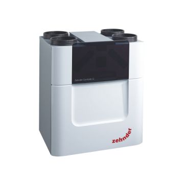 Vooraanzicht van de Zehnder WTW ComfoAir Q600 L/R met RF - Enthalpiewisselaar - Randaarde