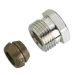 Danfoss knelset 1/2" x 15mm binnendraad - koper en staal Danfoss knelset 1/2" x 15mm binnendraad - koper en staal