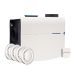 Voor/zijaanzicht van de Orcon MVS-15RHBP alles-in-1 ventilatiebox - Vochtsensor en RFT - 4 Ventielen - Euro én Perilex Voor/zijaanzicht van de Orcon MVS-15RHBP alles-in-1 ventilatiebox - Vochtsensor en RFT - 4 Ventielen - Euro én Perilex
