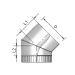 Burgerhout Bocht Dunw Alu 250 45° Met Felsnaad Burgerhout Bocht Dunw Alu 250 45° Met Felsnaad