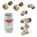 Haakse aansluitset voor radiator met 15mm buis Haakse aansluitset voor radiator met 15mm buis